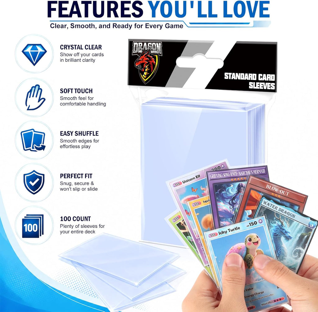 100ct Clear Soft Penny Sleeves for Trading Cards
